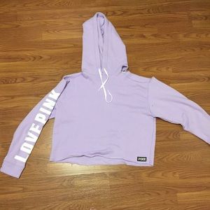 PINK crop hoodie